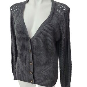 Torrid Gray knit button front cardigan Size 00‎ (Large)